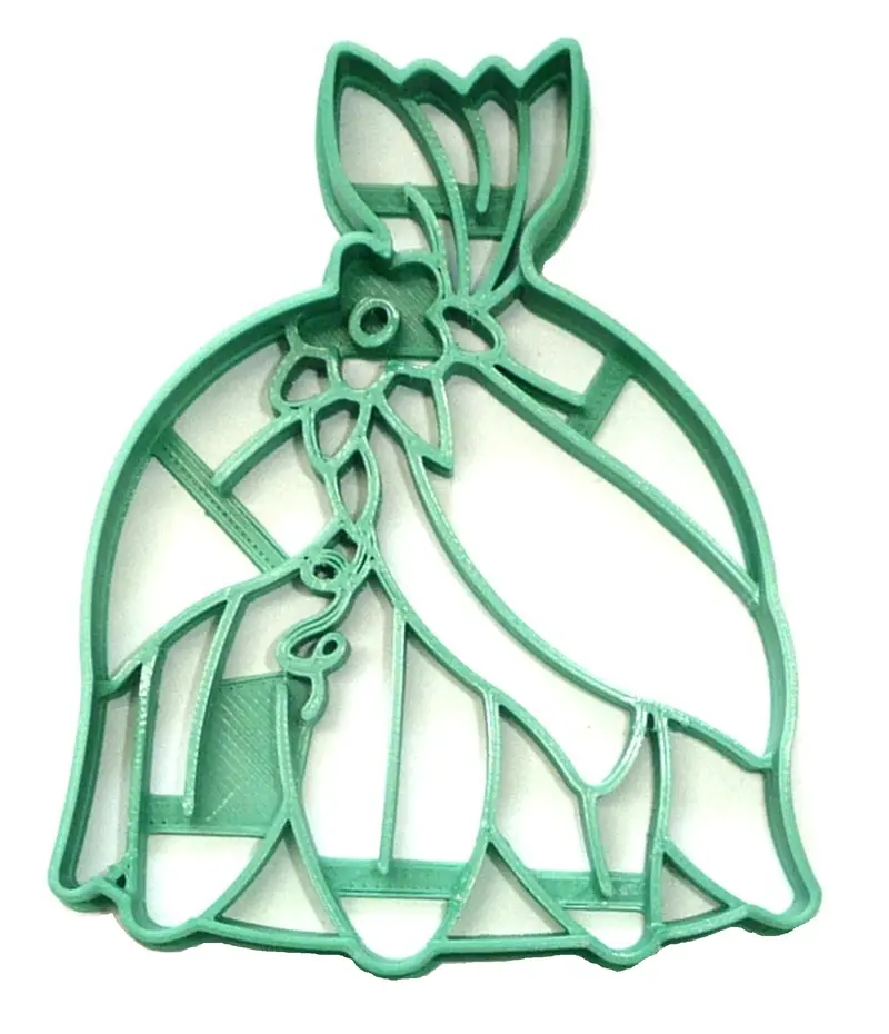 Tiana’S Ballgown Silhouette Fondant Cutter – 6X Disney-Themed Cupcake Decor, 1.75", Fd4414 1