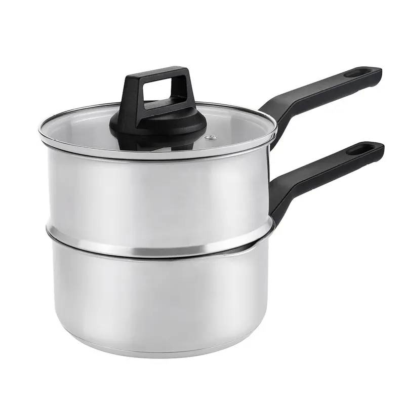 Timeless Stackable Steamer Set – 18Cm With Clear Glass Lid 1