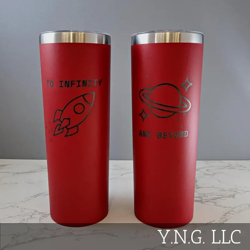 To Infinity & Beyond Rocket Tumbler Duo – Red 20 Oz Skinny Tumblers, La6002 1