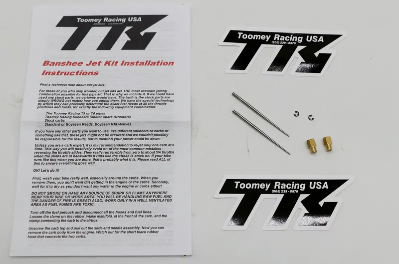 Toomey Racing Jet Kit For Yamaha Banshee – T5/T6 Main Jets And Matching Needles 1