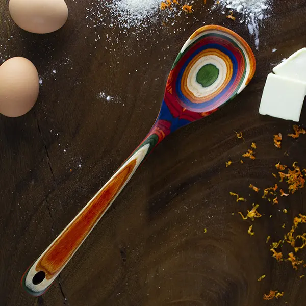 Totally Bamboo Baltique Marrakesh 12-Inch Solid Wood Mixing Spoon 1