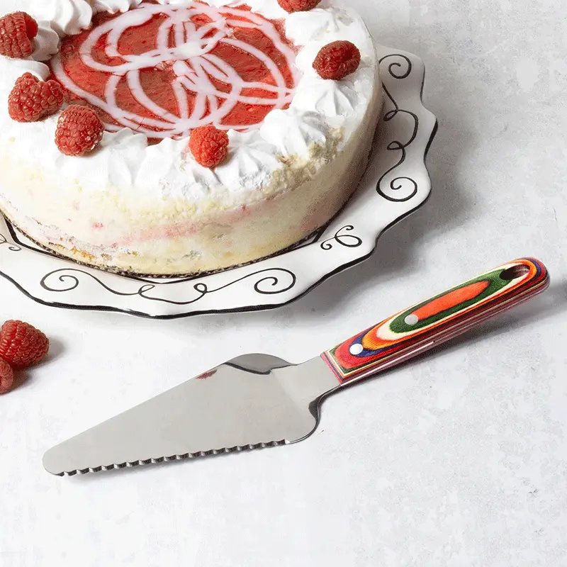 Totally Bamboo Marrakesh-Style Wooden Cake Server 1