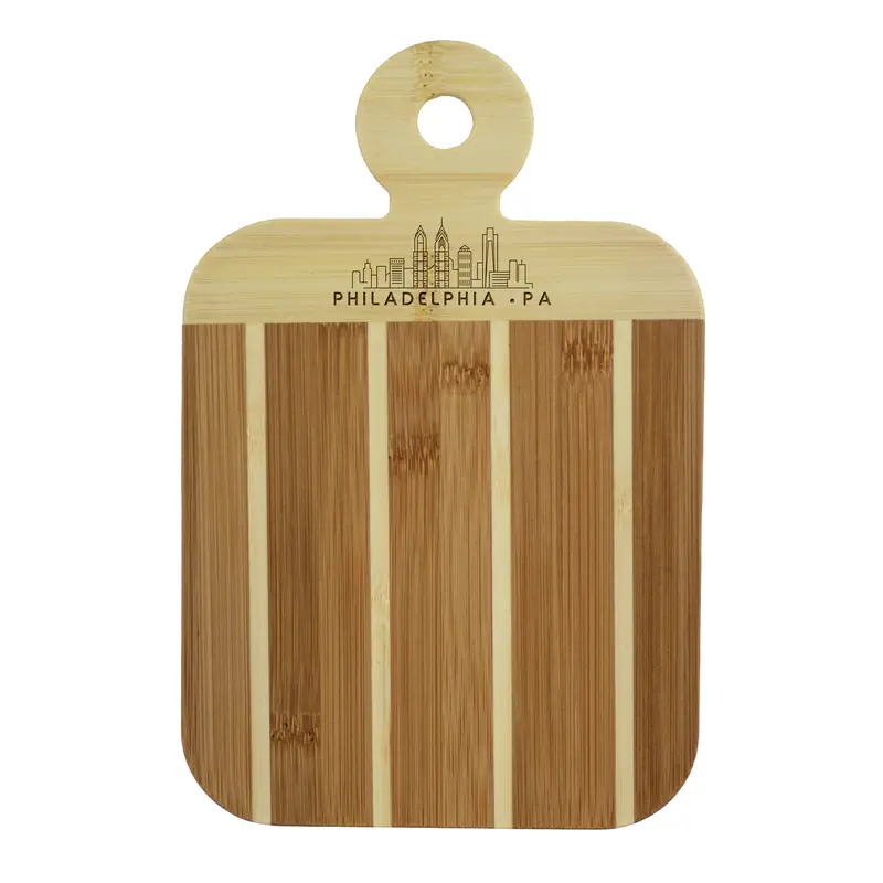 Totally Bamboo Philadelphia Skyline Cutting Board – 9" X 6" 1