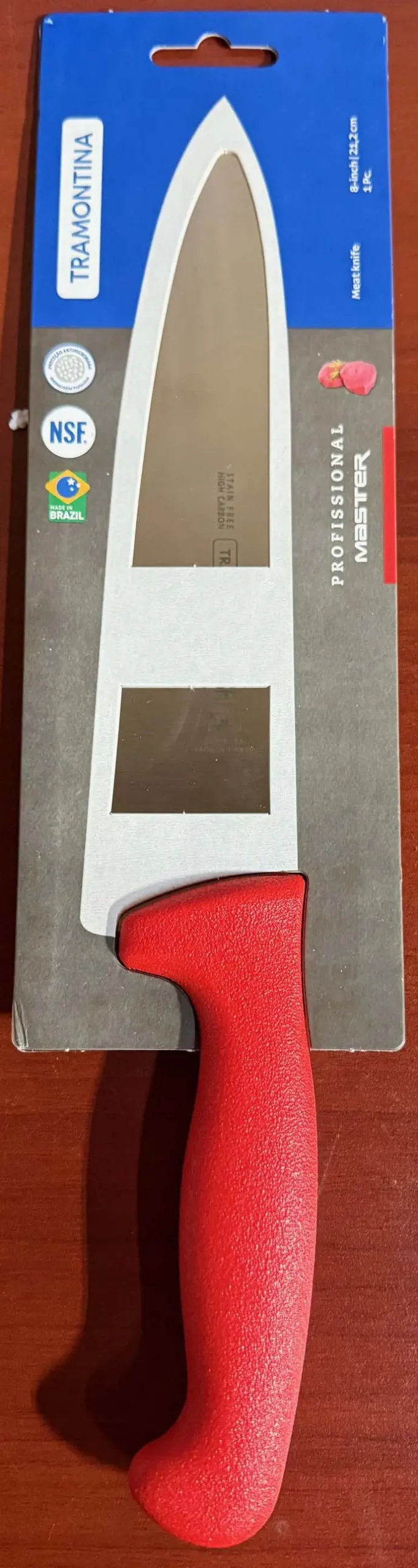 Tramontina Chef’S Knife With Red Ergonomic Handle 1