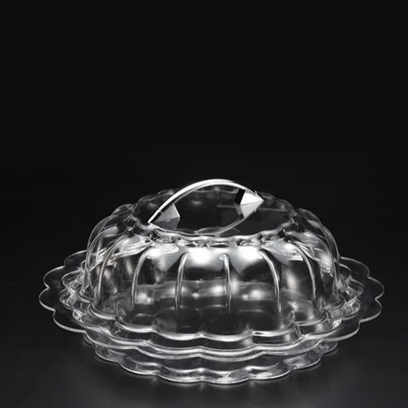 Transparent Cake Or Bread Platter With Removable Dome Cover – Hygienic Display Solution 1