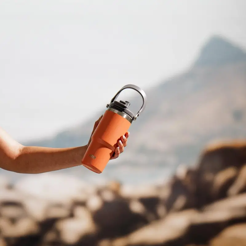 Tyeso Bright Orange Stainless Steel Double-Wall Tumbler 1