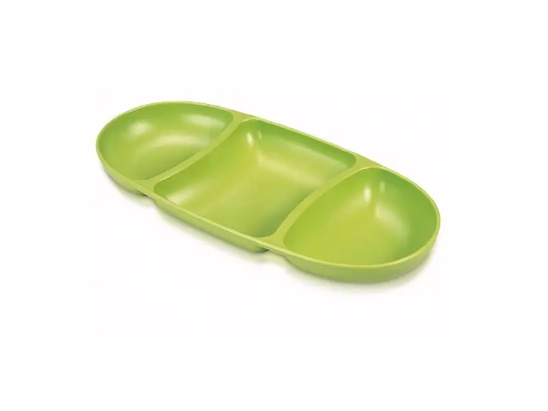 Ucsan Frosted Divided Snack Tray – Multi-Compartment Serving Bowl (33.5 × 14.5 × 3.7 Cm) 1