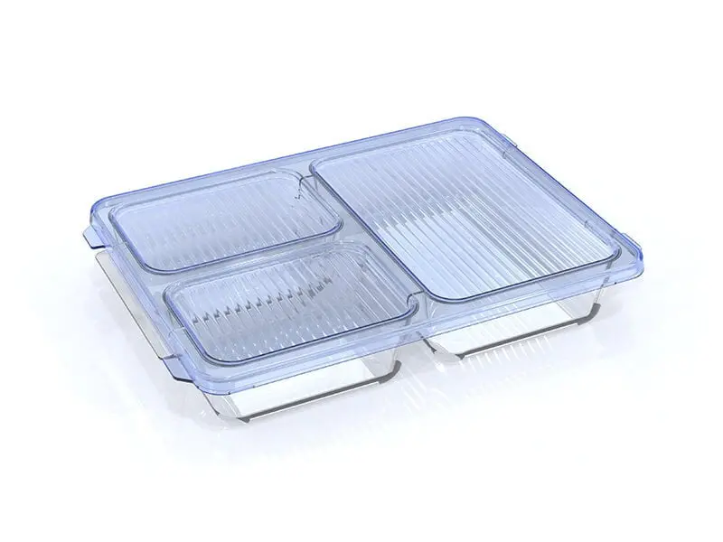 Ucsan Wide Divided Food Storage Box – 28 × 20 × 5 Cm Meal Prep Container 1