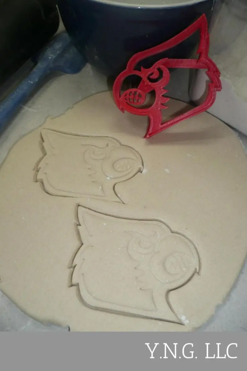 University Of Louisville Cardinal Head Cookie Cutter – Detailed Mascot Silhouette 1