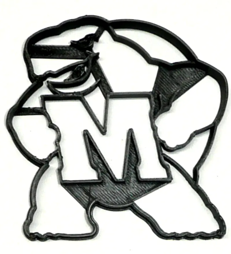 University Of Maryland Terrapins Mascot Fondant Cutter Set – 6-Piece Cupcake Topper, 1.75" Diameter, Usa-Made Fd2937 1