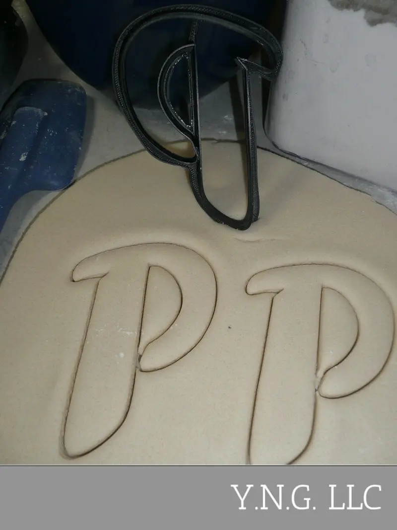 Uppercase Letter P Cookie Cutter – Fancy Stylized Alphabet Cookie Stencil 1