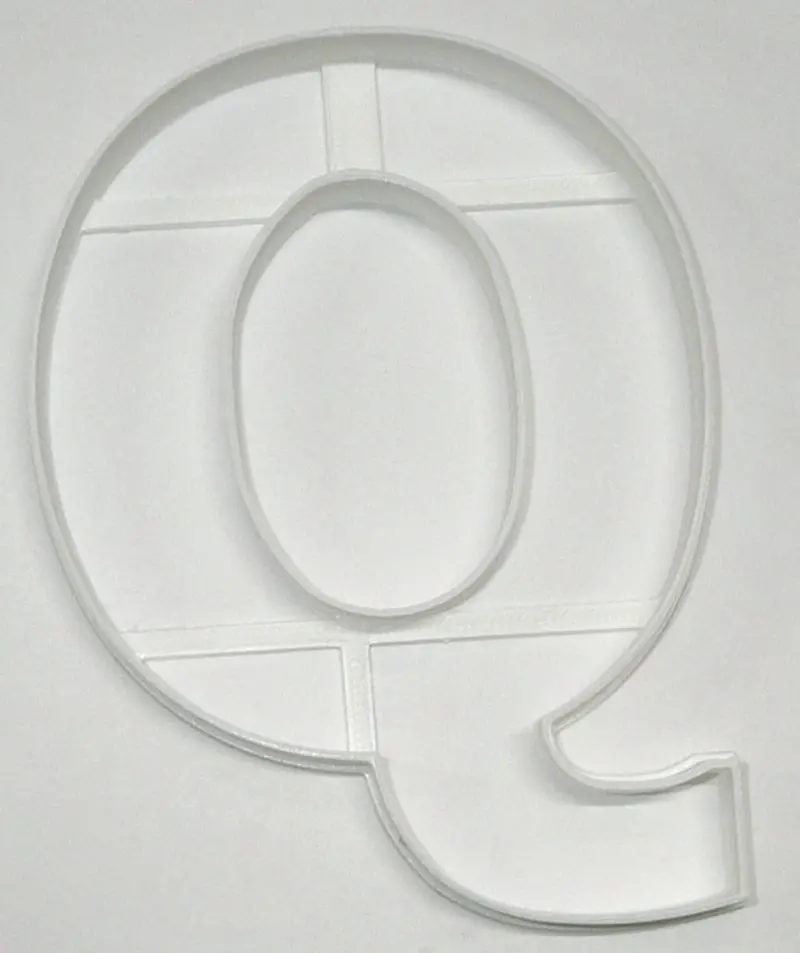 Uppercase Letter Q Fondant Cutter Set – 6-Piece Cupcake Topper Kit, 1.75" Diameter, Usa-Made Fd4230 1