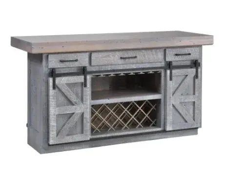 Urban Bar Cabinet With Sliding Barn Doors 1
