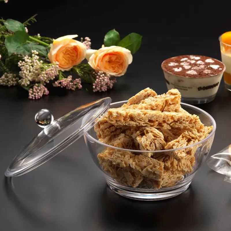 Vague Acrylic Date & Snack Serving Bowl (15 X 12.2Cm) 1