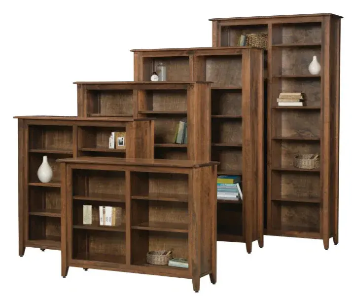 Ventura Wide Wooden Bookcase – 48" W X 60" H Shelves 1
