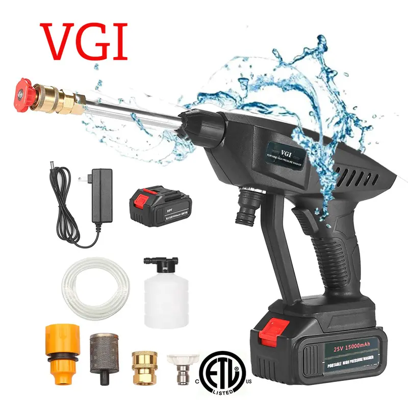 Vgi 25V Cordless Car Washer – 30-Bar High-Pressure Cleaner With Rechargeable Battery 1