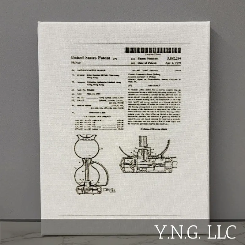 Vintage Coffee Maker Patent Print – 8X10 Canvas Wall Art La1033 1