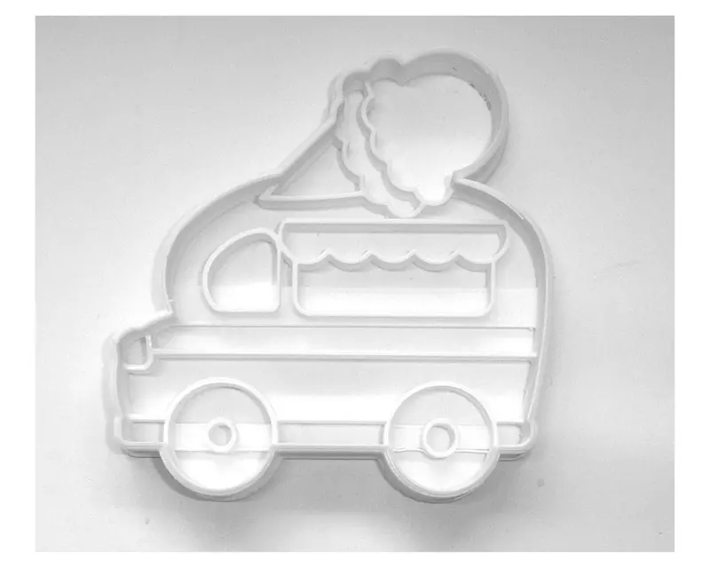 Vintage Ice Cream Truck Fondant Cutter Kit – 6 Playful Cupcake Toppers, 1.75" 1