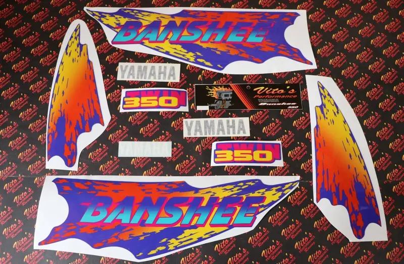 Vito'S 14-Mil Vinyl Graphics Kit For 1994 Yamaha Banshee – Violet Purple Decals 1