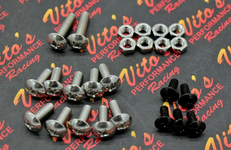 Vito'S 25-Piece Fender Hardware Kit — Bolts, Screws, Nuts, And Mounts For Yamaha Banshee Plastics 1