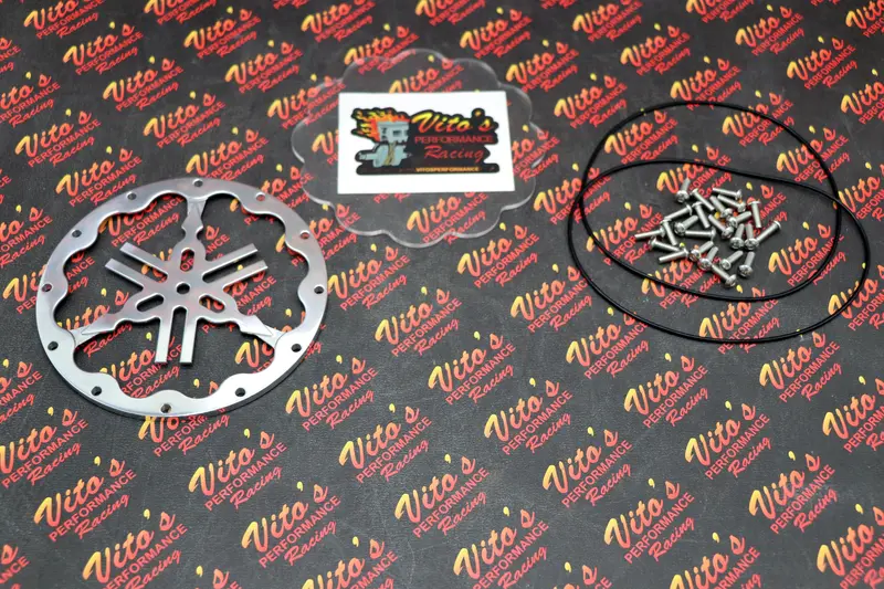 Vito'S Billet Stator Cover For Yamaha Banshee – Silver Lexan Insert With Clear Glass Lens & O-Ring Seal 1