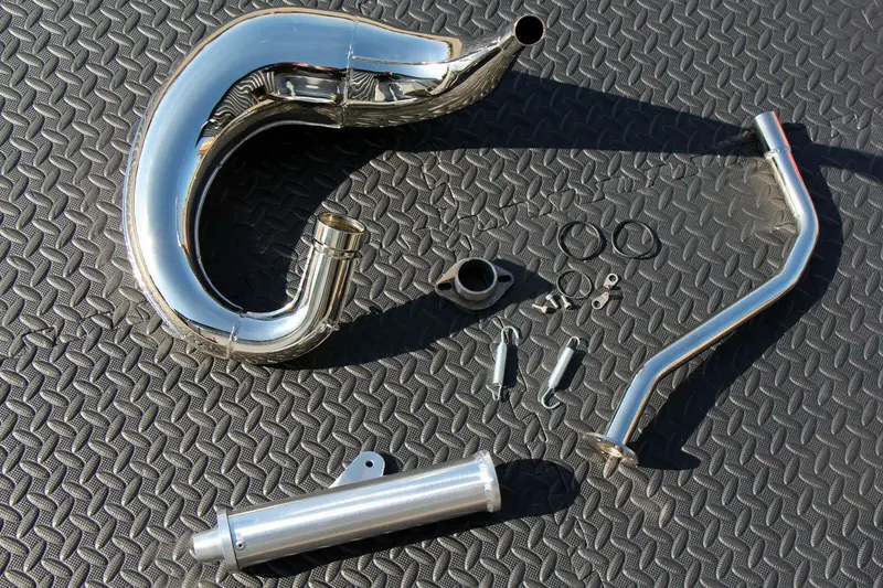 Vito'S Fat Bastard Full Exhaust System With Silencer For Yamaha Blaster – Chrome Finish 1