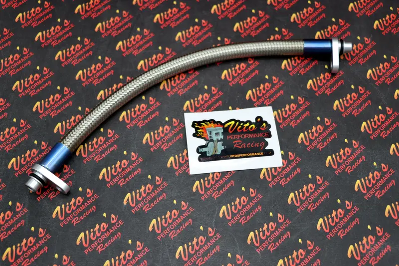 Vito'S Silver Oil Cooler Bypass Line Kit For Honda Trx450R (2004–2005) 1