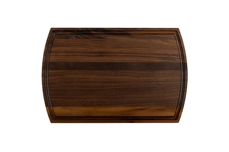 Walnut Large Arched Cutting Board With Juice Channel – 16" X 10.5" X 3/4" 3