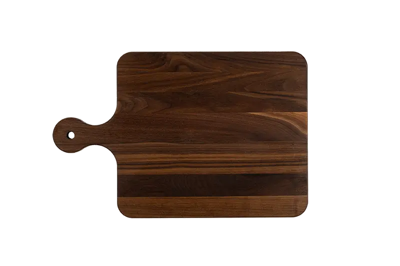 Walnut Serving Board With Rounded Cutout Handle – 16" X 10.5" X 3/4" 3