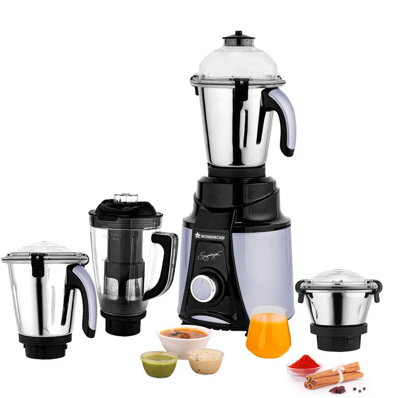 Wonderchef Galaxy 1000W Mixer Grinder – Heavy-Duty Copper Motor, Low-Noise Operation & 4-Jar Versatility 1
