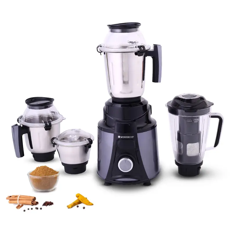 Wonderchef Galaxy Mixer Grinder (750W) – 4 Jars, 100% Copper Motor & Stainless-Steel Blades | Renewed With 1-Year Warranty 1