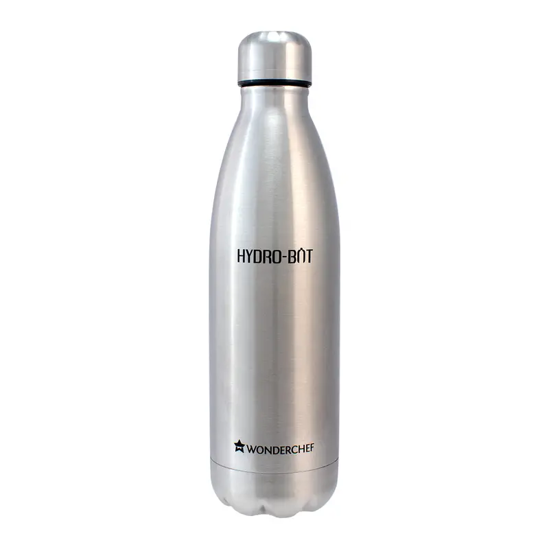 Wonderchef Hydro Bot 1L Stainless Steel Water Bottle – Lightweight, Leak-Proof & Bpa-Free Single-Wall Design 1