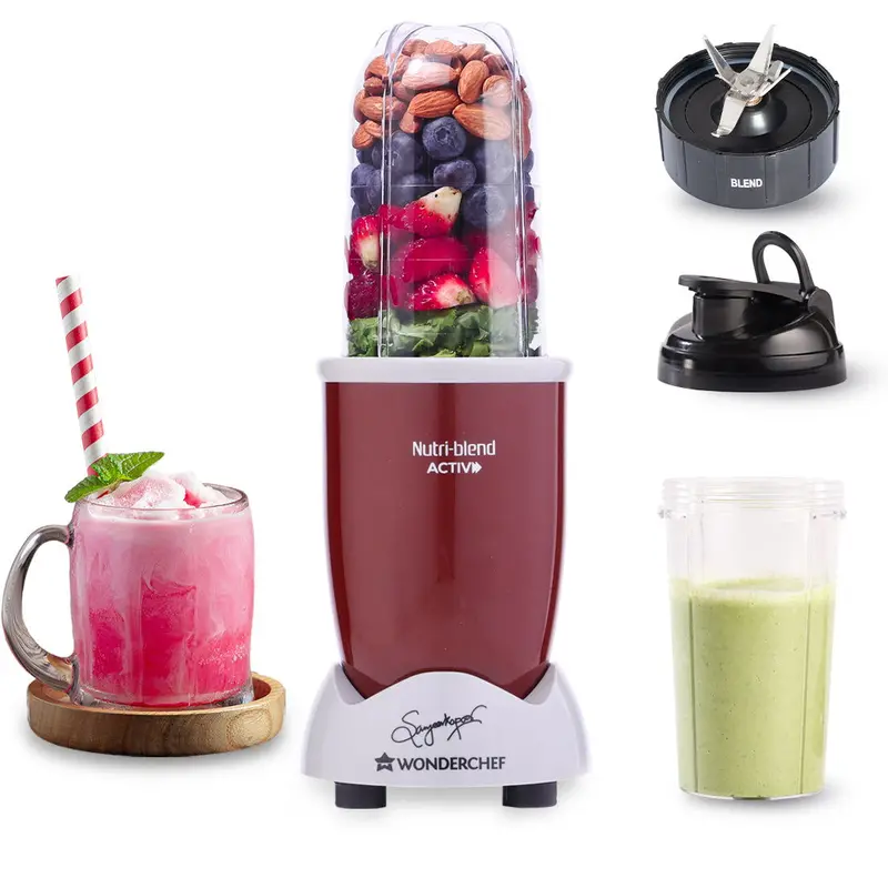 Wonderchef Nutri-Blend Activ Mixer Grinder – 500W High-Speed Blender With Copper Motor, Bpa-Free Jars & Ss Blades 1