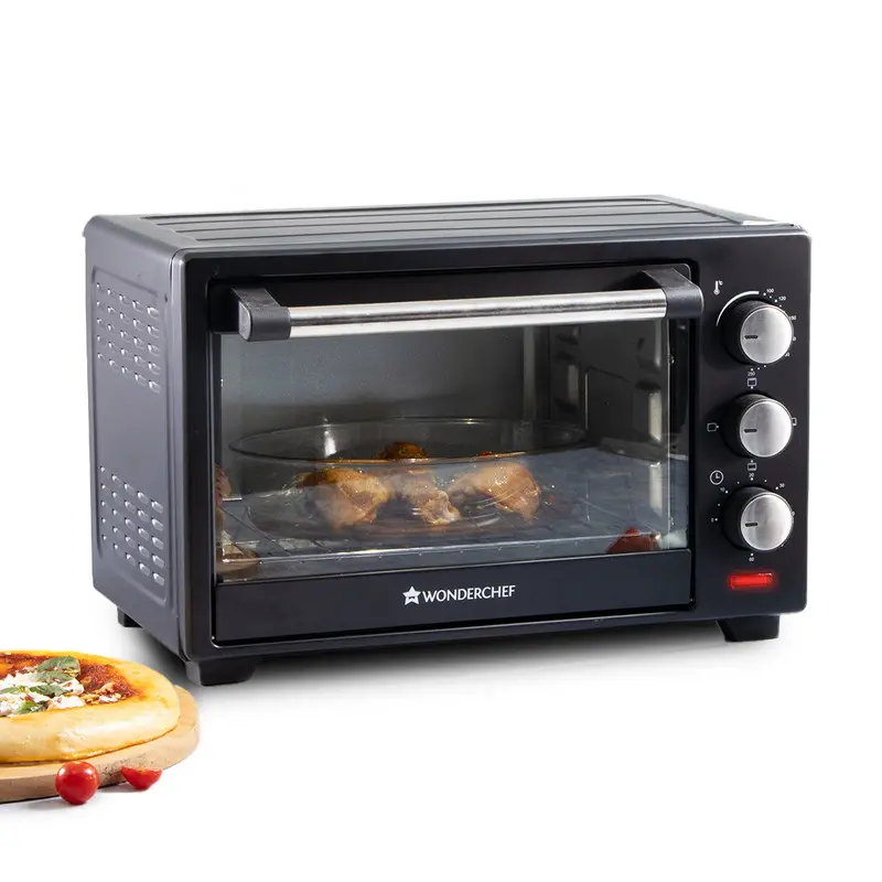 Wonderchef Renewed 19L Otg Oven Toaster Griller – Rotisserie, Tempered Glass & Auto-Shutoff 1
