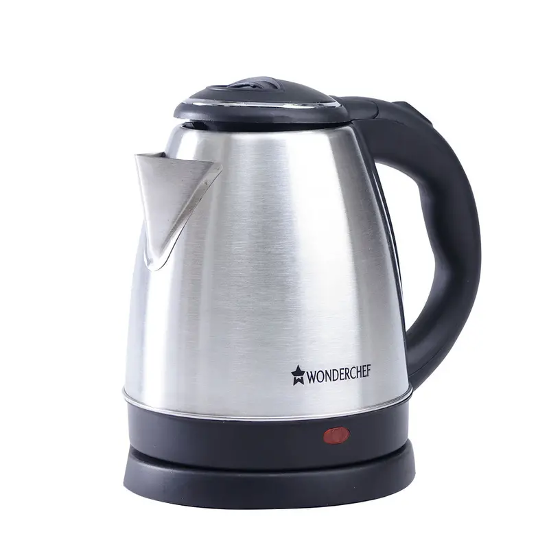 Wonderchef Renewed Crescent Stainless Steel Electric Kettle – 1.5L, Safety Lock Lid, Fast Boiling 1