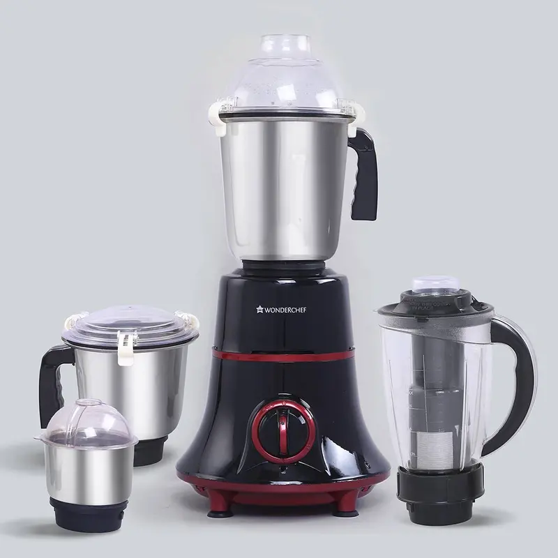 Wonderchef Renewed Glory Mixer Grinder – 750W Quad-Jar Grinder With Anti-Rust Blades & Ergo Handles 1