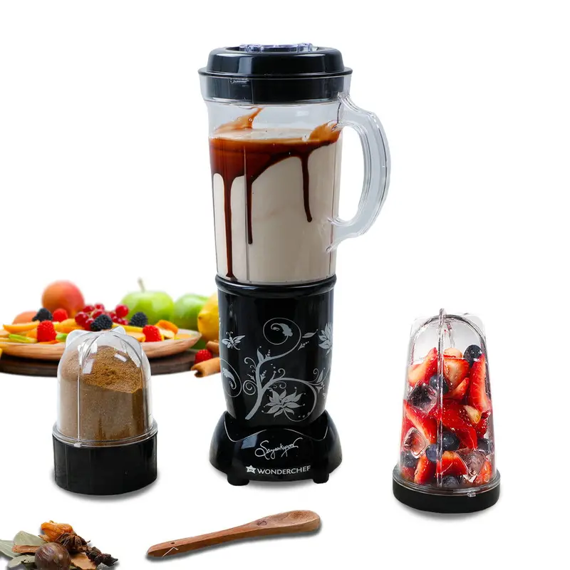 Wonderchef Renewed Nutri-Blend Mixer Grinder – 400W, 22,000 Rpm, Full Copper Motor, Stainless Steel Blades, 3 Unbreakable Jars 1