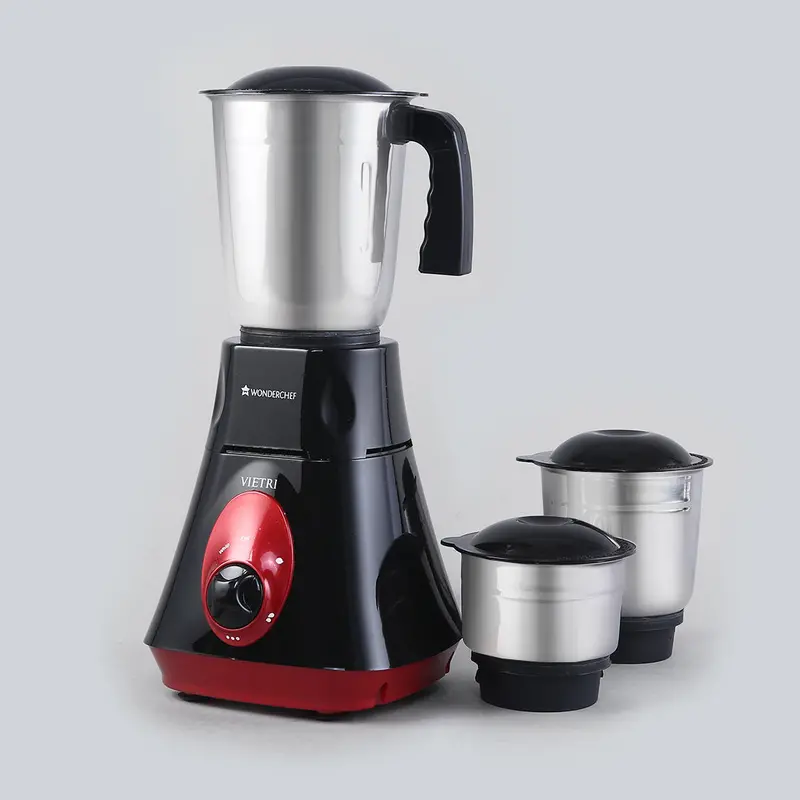 Wonderchef Renewed Vietri Mixer Grinder – 550W Performance Motor | 3 Anti-Corrosion Stainless Steel Jars | Simple 3-Speed Knob Interface For Daily Use 1
