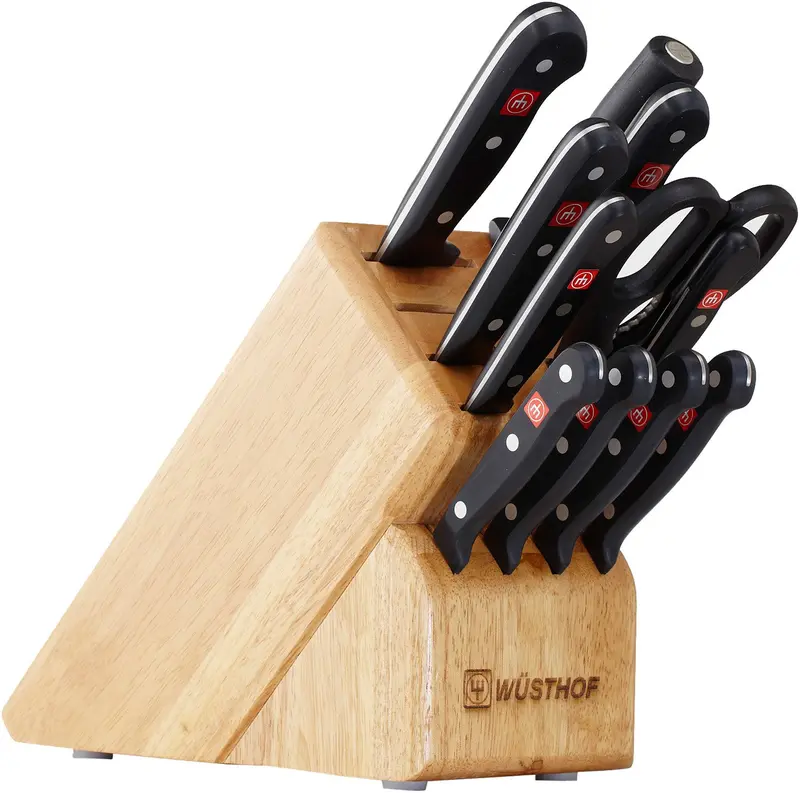 Wüsthof Gourmet 12-Piece Knife Block Set — 13-Slot Wood Stand (Model 9312) 1