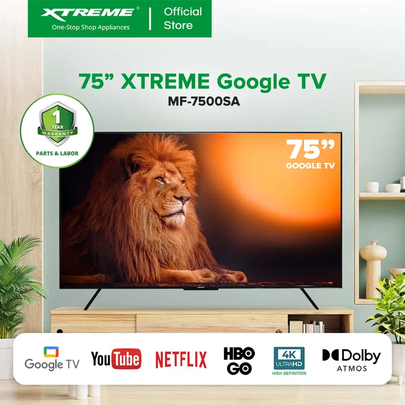 Xtreme 75-Inch Google Tv With Hands-Free Voice Control (Mf-7500Go) 1