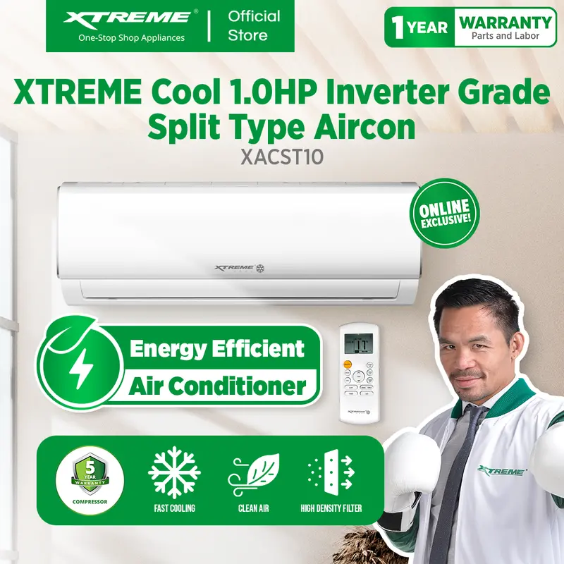 Xtreme Cool 1.0 Hp Inverter-Grade Split Aircon – Compact, Low-Noise Climate Solution 1