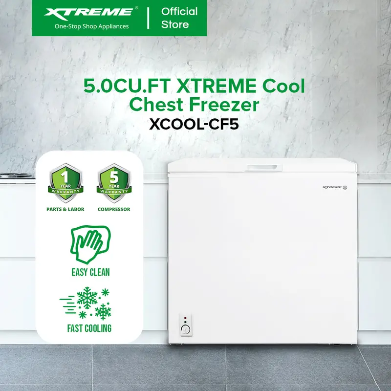 Xtreme Cool 5 Cu. Ft. Inverter Chest Freezer – Energy-Saving, Frost-Free Design Xcool-Cf5I 1