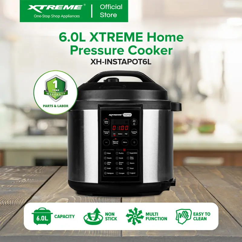 Xtreme Home 6L Multi-Function Digital Pressure Cooker & Instant Pot (Xh-Instapot6L) 1