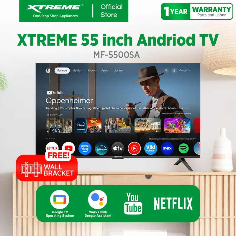 Xtreme Mf-5500Sa: 55-Inch Android Smart Tv With Slim Bezel & Wall Mount 1