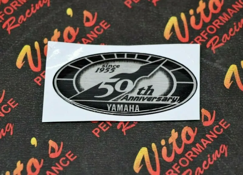 Yamaha Banshee 50Th Anniversary Gel-Embossed Grill Emblem – 2.25" Bubble Sticker 1