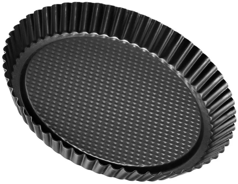 Zenker Black Metallic Non-Stick Tart Pan – 28 × 3.5 Cm Fluted Flan Ring 1
