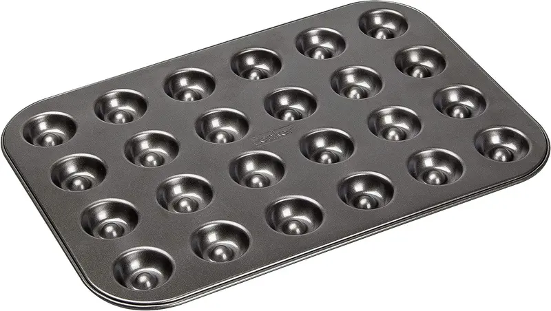 Zenker Sparkling Christmas Jam Doughnut Baking Tray – Holds 24 Pastries, Festive Black Finish 1