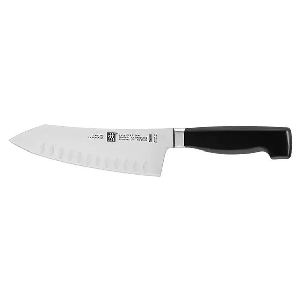 Zwilling Four Star 7-Inch Rocking Santoku Knife – Forged German Steel 1