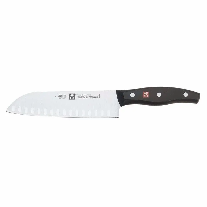 Zwilling Twin Signature 7-Inch Hollow-Edge Santoku Knife 1